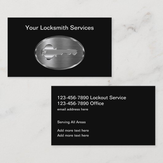 Classy Locksmith Visitenkarte (Vorne/Hinten)