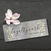 Classy Lux Imitats Gold & Silber Blätter Salon Pun Treuekarte
