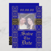 Classy Luxuriöse Save the Date Foto Einladungen (Vorne/Hinten)