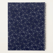 Classy Luxury Abstrakt Navy Blue Gray Beruflich Planer (Rückseite)