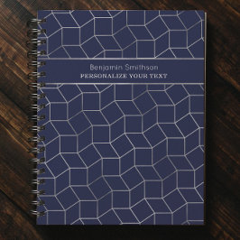 Classy Luxury Abstrakt Navy Blue Gray Beruflich Planer