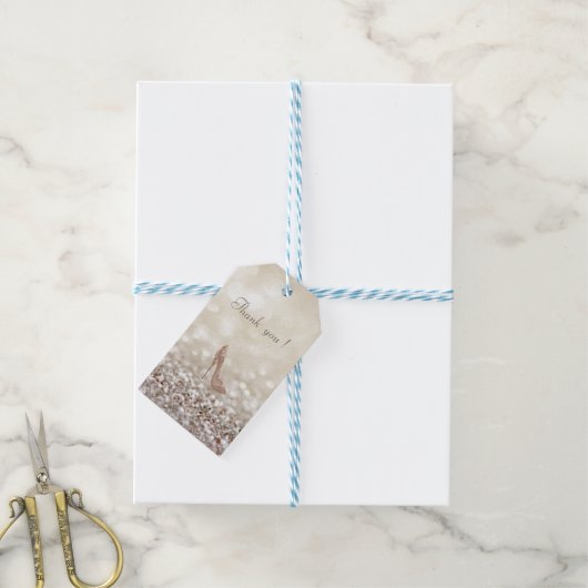 Classy Luxury Elegant Glittery Bokeh, Heel Geschenkanhänger (Mit Garn)