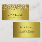 Classy Luxury Gold Glitzer individuell anpassbar Visitenkarte (Vorne/Hinten)