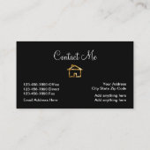 Classy Luxury Zuhause Sales Rep Visitenkarte (Rückseite)