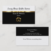 Classy Luxus-Zuhause Realtor Visitenkarte (Vorne/Hinten)
