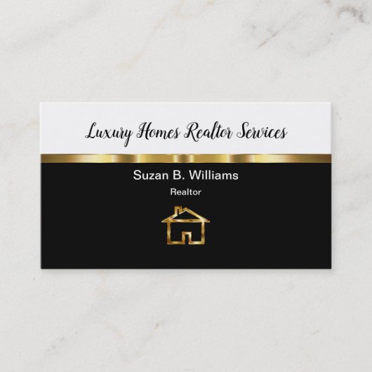 Classy Luxus-Zuhause Realtor Visitenkarte (Vorderseite)