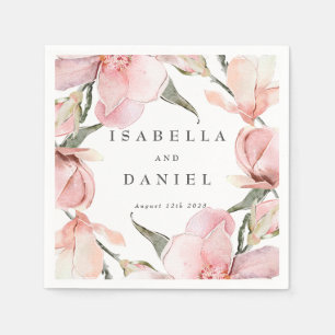 Classy Magnolia Personalisiert Wedding Napkins Serviette