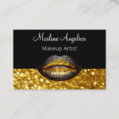 Classy Makeup Artist Glitzy Lips Business Card Visitenkarte (Vorderseite)