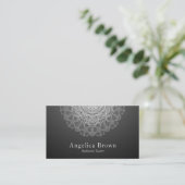 Classy Mandala Business Card Visitenkarte (Stehend Vorderseite)