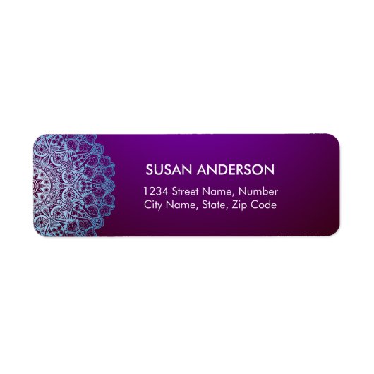 Classy Mandala Return Address Label (Vorne)