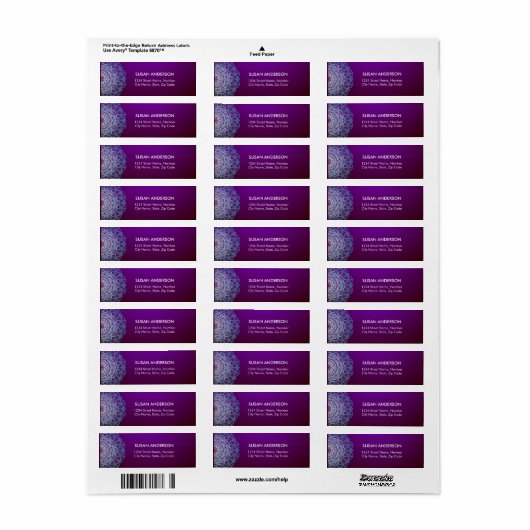 Classy Mandala Return Address Label (Vorne)