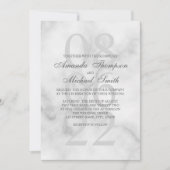 Classy Marble Elegant Wedding Einladung (Vorderseite)