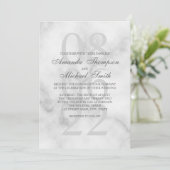 Classy Marble Elegant Wedding Einladung (Stehend Vorderseite)