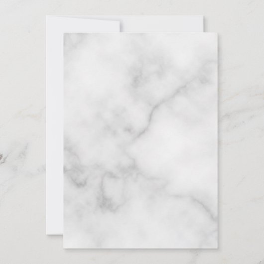 Classy Marble Elegant Wedding Einladung (Rückseite)