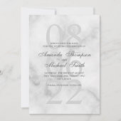 Classy Marble Elegant Wedding Save the Date (Vorderseite)