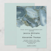 Classy Marble Engagement Partei Einladung (Vorne/Hinten)