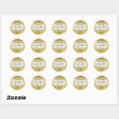 Classy Marble Gold Foil Body Butter Labels Runder Aufkleber (Blatt)