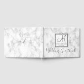 Classy Marble Mit Monogramm Wedding Gästebuch (Voll)