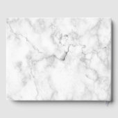 Classy Marble Mit Monogramm Wedding Gästebuch (Rückseite)