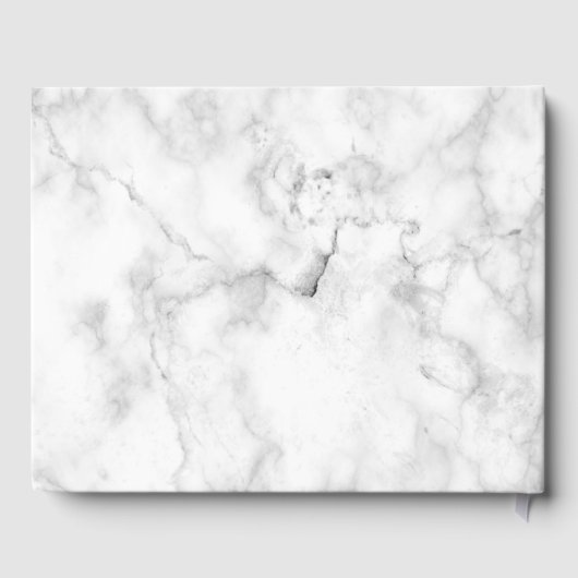 Classy Marble Mit Monogramm Wedding Gästebuch (Rückseite)
