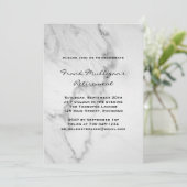 Classy Marble Rentirement Party Einladung (Stehend Vorderseite)