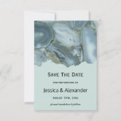 Classy Marble Save the Date Hochzeit (Vorderseite)