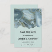 Classy Marble Save the Date Hochzeit (Vorne/Hinten)