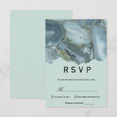Classy Marble UAWG Wedding RSVP Karte (Vorne/Hinten)