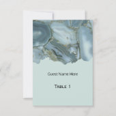 Classy Marble Wedding Tischnummer (Vorderseite)
