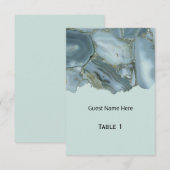 Classy Marble Wedding Tischnummer (Vorne/Hinten)
