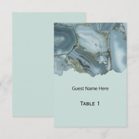 Classy Marble Wedding Tischnummer (Vorne/Hinten)