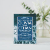 Classy Marinebadestrand - Einladung Postkarte (Stehend Vorderseite)