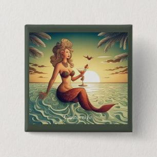 Classy Martini Mermaid Thunder_Cove Button