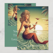 Classy Martini Mermaid Thunder_Cove Einladung (Vorne/Hinten)