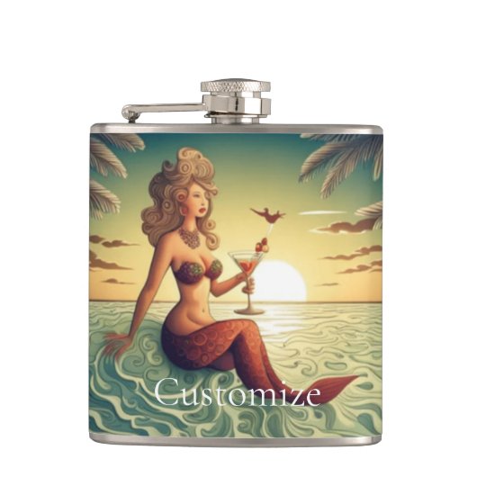 Classy Martini Mermaid Thunder_Cove Flachmann (Vorderseite)