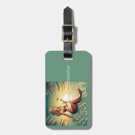 Classy Martini Mermaid Thunder_Cove Gepäckanhänger (Vorderseite vertikal)