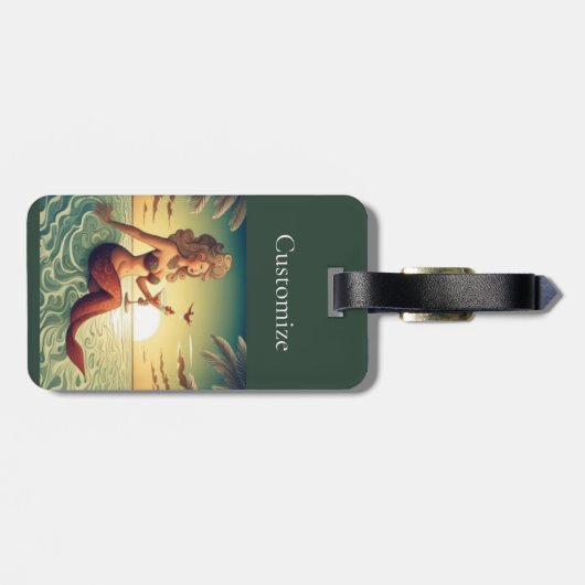 Classy Martini Mermaid Thunder_Cove Gepäckanhänger (Rückseite horizontal)