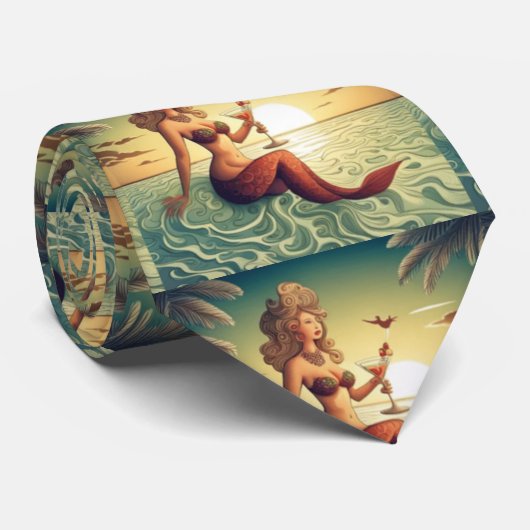 Classy Martini Mermaid Thunder_Cove Krawatte (Gerollt)