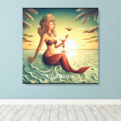 Classy Martini Mermaid Thunder_Cove Leinwanddruck (Insitu (Holzboden))