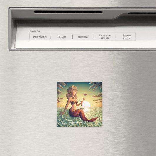 Classy Martini Mermaid Thunder_Cove Magnet (In Situ (Geschirrspüler))