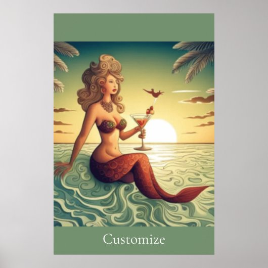 Classy Martini Mermaid Thunder_Cove Poster (Vorne)