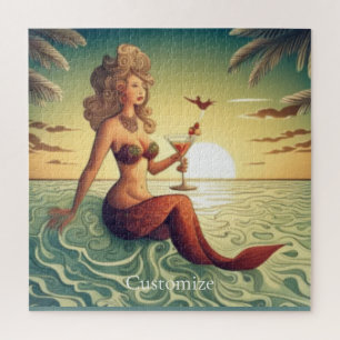 Classy Martini Mermaid Thunder_Cove Puzzle