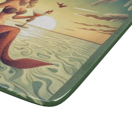 Classy Martini Mermaid Thunder_Cove Schneidebrett (Ecke)