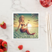 Classy Martini Mermaid Thunder_Cove Serviette (Beispiel)
