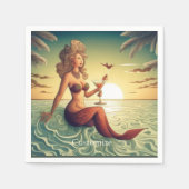 Classy Martini Mermaid Thunder_Cove Serviette (Vorderseite)