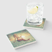 Classy Martini Mermaid Thunder_Cove Steinuntersetzer (Seitenansicht)