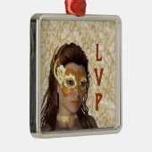 Classy Masked Lady Ornament Aus Metall (Rechts)