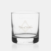 Classy Masonic Mit Monogramm Whiskyglas (Rückseite)