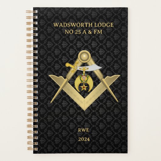 Classy Masonic Shriners Personalisiert Planer (Vorderseite)