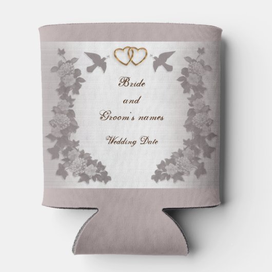 Classy Mauve Gastgeschenk Hochzeit Dosenkühler (Rückseite)